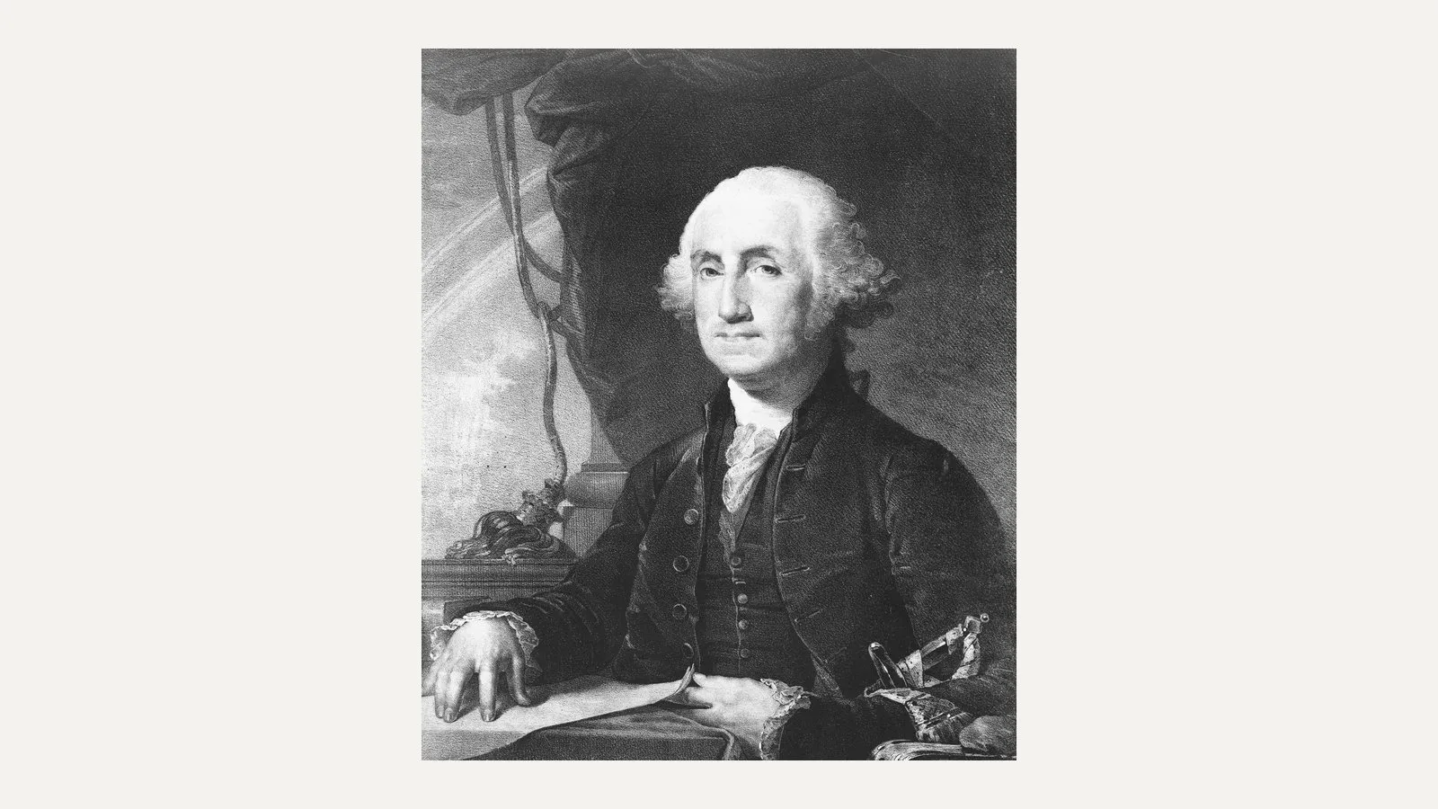 Porträt von George Washington, 1. Präsident der USA (1789-1797)