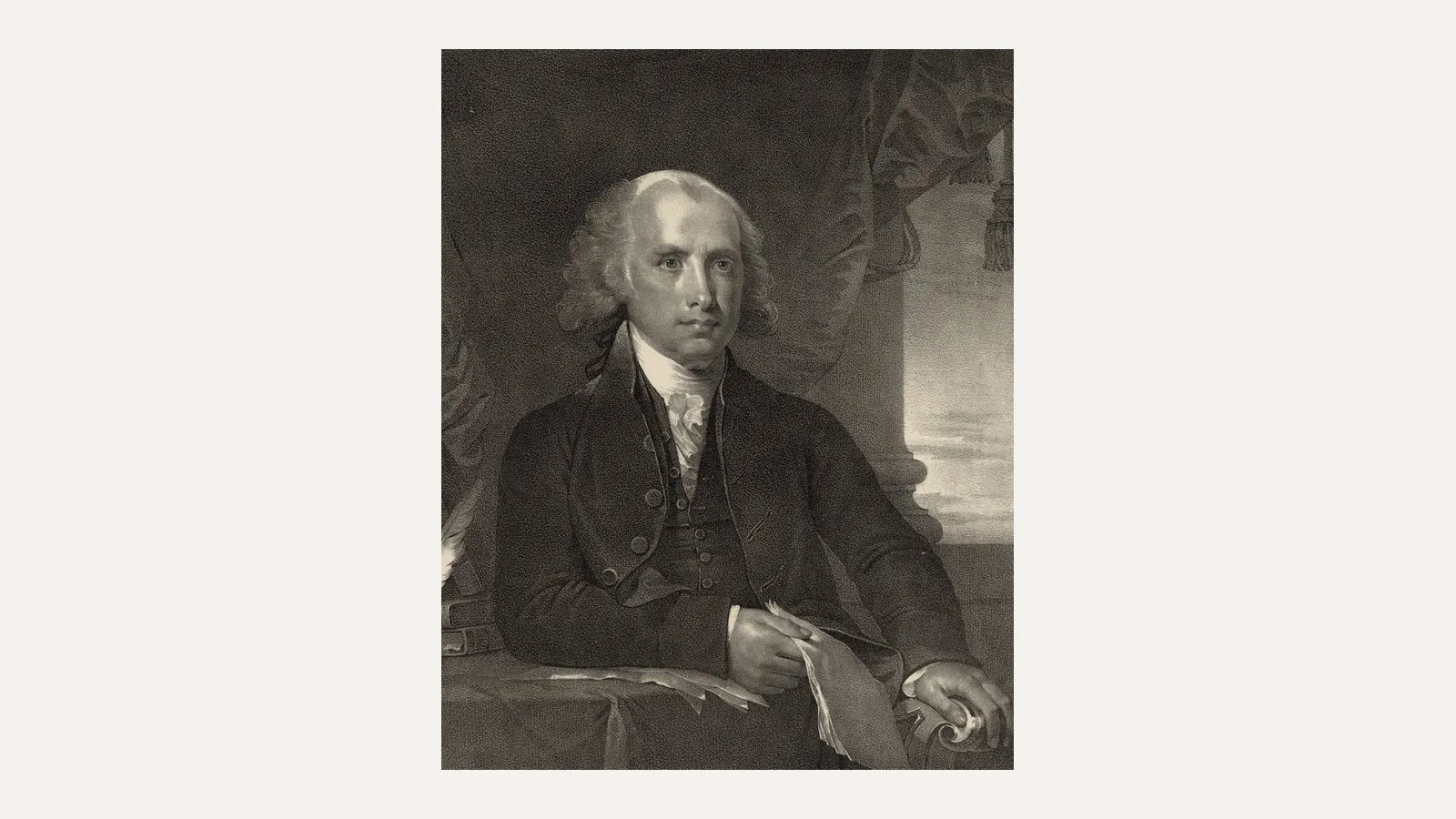 Porträt von James Madison, 4. Präsident der USA (1809-1817)