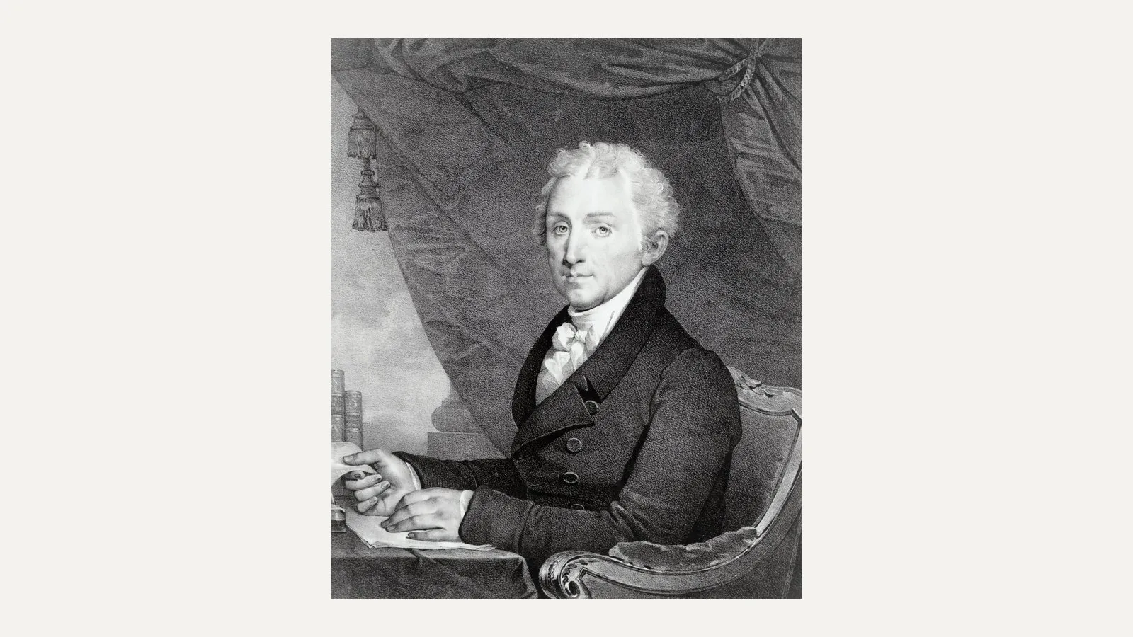 Porträt von James Monroe, 5. Präsident der USA (1817-1825)
